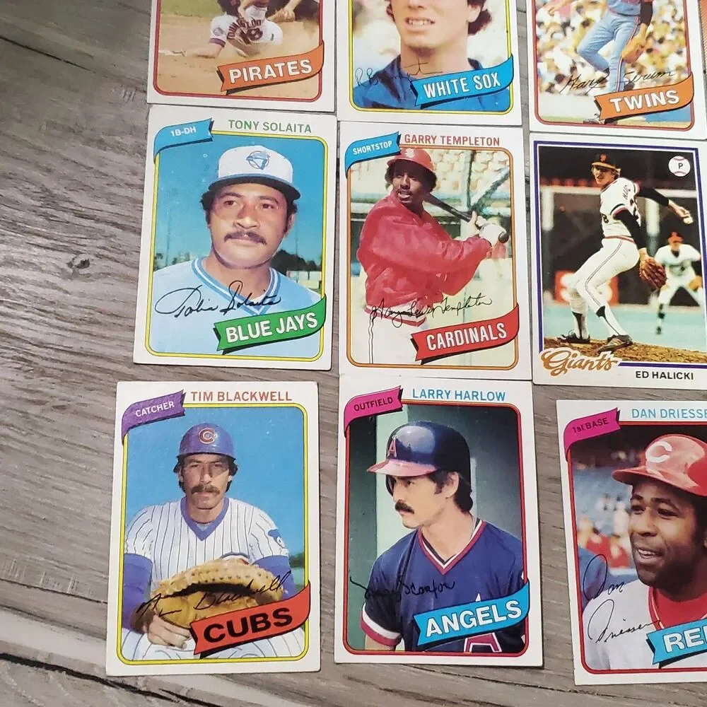 Vintage Topps Baseball Card Lot (14 Cards) 1979 1980 Joe Morgan In Action Rudi